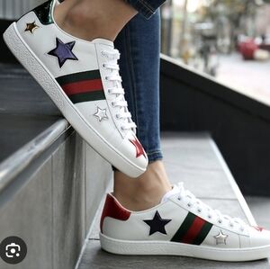 Authentic Gucci Ace Star Sneakers